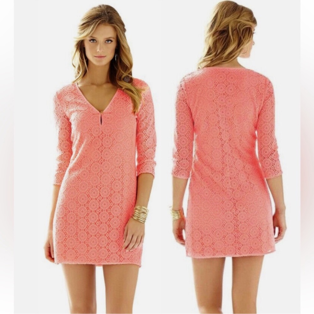 ‼️NWOT Lilly Pulitzer Lamora Breakers Lace Dress in Pucker Pink‼️